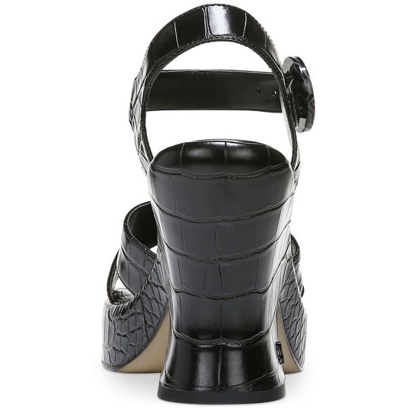 NWT CIRCUS NY Womens Black Crocodile 1" Platform Peony Heeled Sandal 8.5 M - Picture 2 of 4